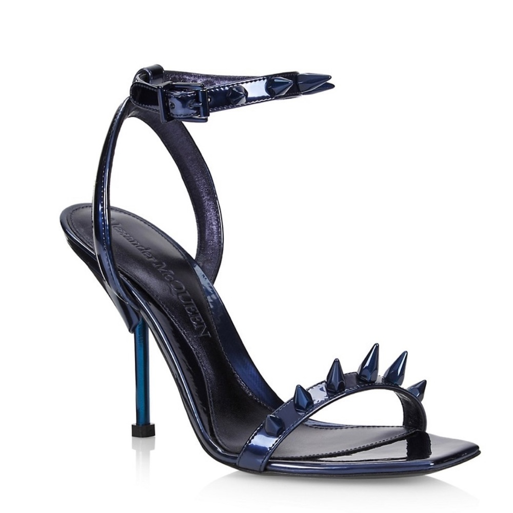 ALEXANDER MCQUEEN
Punk Stud Metallic Leather Ankle-Strap Sandals